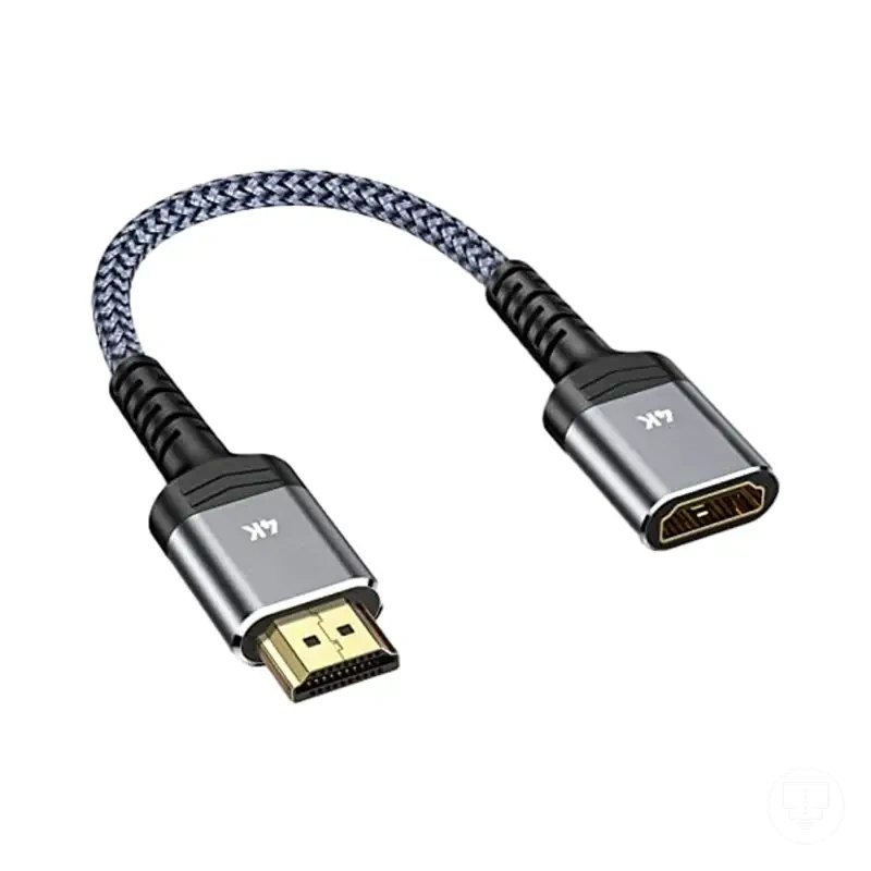 محول تمديد HDMI مضفر من ذكر إلى أنثى
