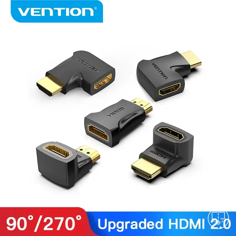 محول HDMI بزاوية من ذكر إلى أنثى لأجهزة HDTV والألعاب