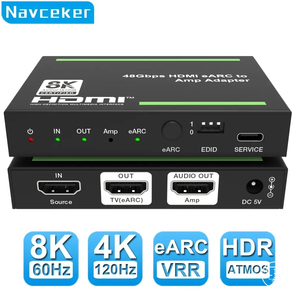 Extracteur audio HDMI eARC pour connexions console et barre de son
