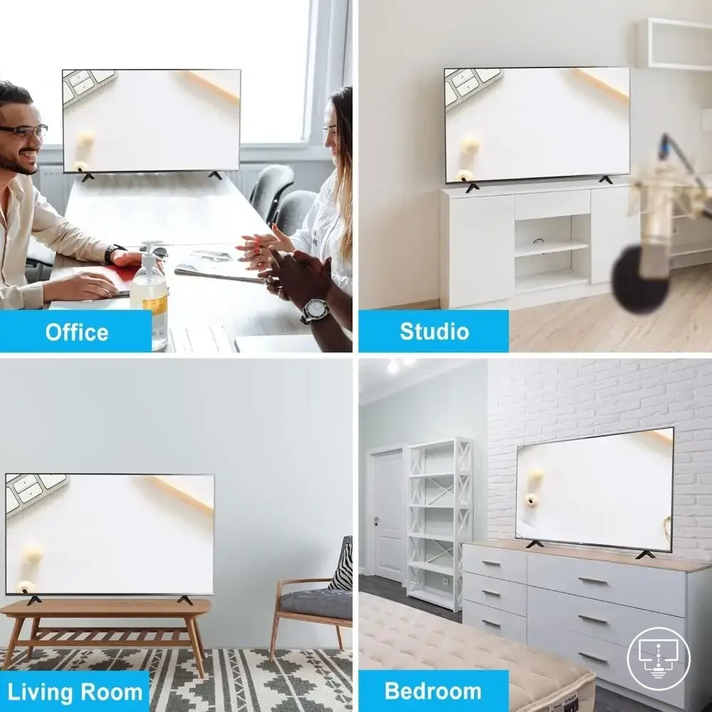 Pieds de table noirs universels pour base TV avec vis
