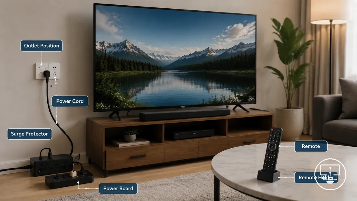 Accessoires d alimentation, de protection contre les surtensions et de télécommande pour l installation TV