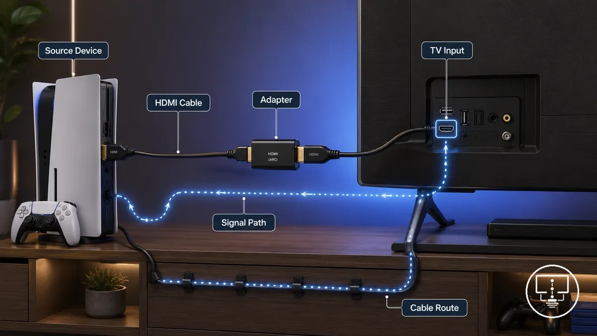Accessoires hdmi connexion tv jeu